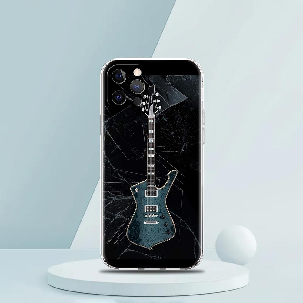 Guitar Strings Music Guitares Instrument Luxury Phone Case For iPhone 16 15 14 13 12 11 Pro Max XS X XR SE 7 8 Plus Clear Cover