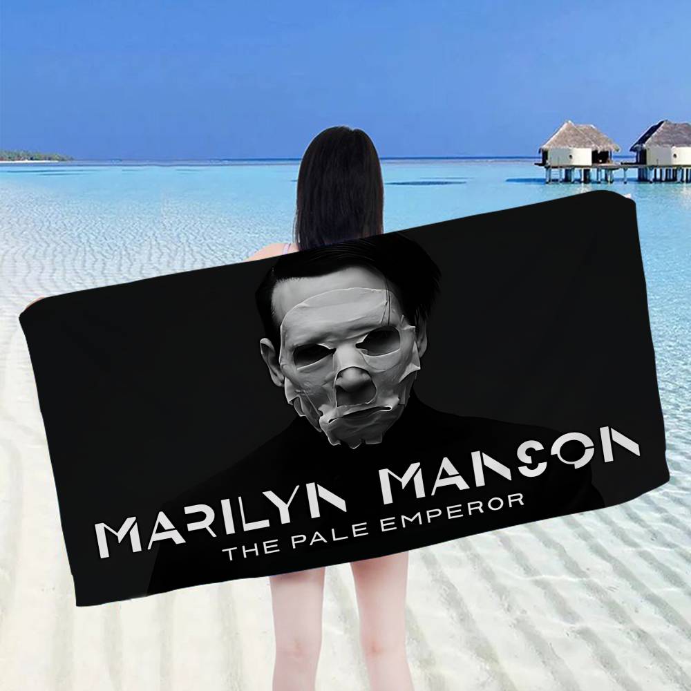 Rock Band M-Marilyn M-Manson Big Microfiber Beach Towels Quick Dry Towel Sand Beach Towels Pool Towel for Travel Swim Pool Yoga