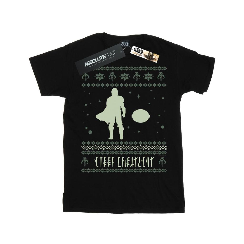 Star Wars: The Mandalorian Girls Merry Christmas Cotton T-Shirt