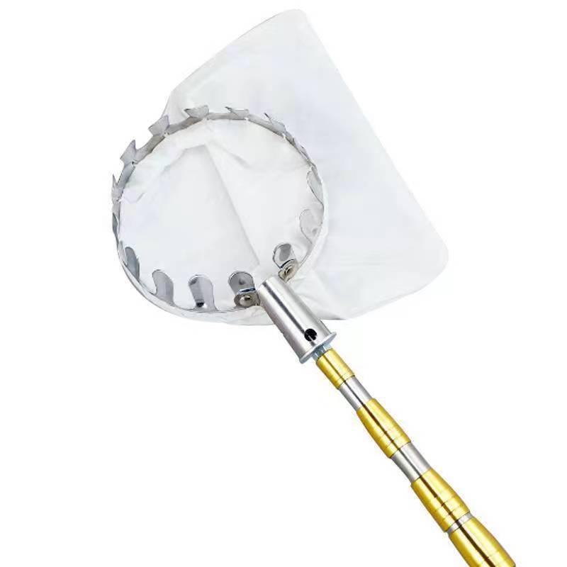 High-Altitude Stainless Steel Telescopic Fruit Picker for Persimmons, Apples, Waxberries, and Mangoes