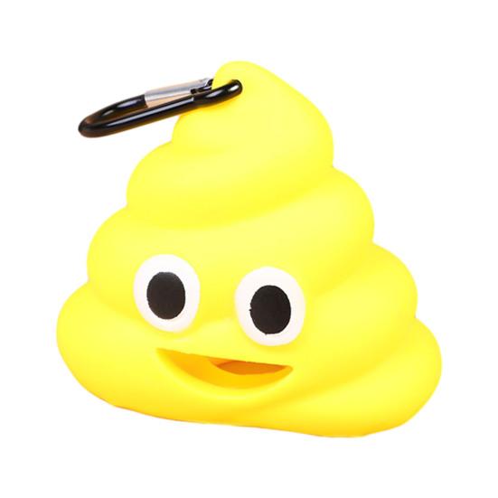 Spender für Haustierkotbeutel mit Karabiner, leicht aufzuhängen, hockerförmig, Vinyl, abbaubar