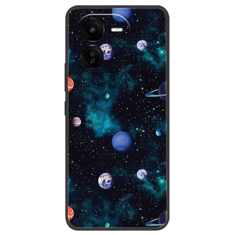 For Vivo IQOO Z9x Case Silicone Luxury Space Soft Bumper for Vivo IQOO Z9 Turbo Phone Cover TPU Funda For IQOOZ9 Turbo Fashion
