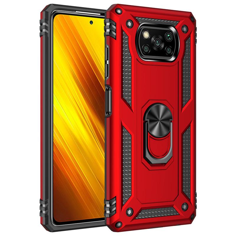 Applicable To Xiaomi POCO X3 Magnetic Bracket Protective Case Redmi Note14pro Ring Anti-drop Mobile Phone Case