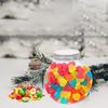 5pcs 500ml Christmas Candy Jar Ball Shaped Candy Cookie Snack Chocolate Packing Bottle Container New Year Decoration