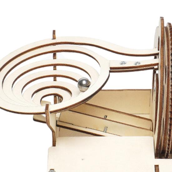 1Set Science Experiment Toy Convenient Creative Universal 3D Wooden Track Ball Model Building Kit for Children