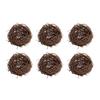 6Pcs Handwoven Bird Nests Artificial Natural Rattan Nests for Miniature Fairy Garden Decor XS 5x5x2cm   1.97x1.97x0.79in