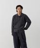 Knouun Nep Yarn Collar Cardigan (Charcoal)