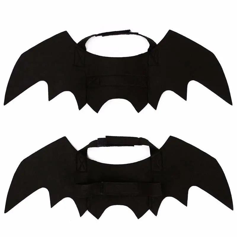 Creative Halloween Cute Pet Clothes Black Bat Wings Harness Costume Halloween Cosplay Cat Dog Halloween Party For Pet Supplies