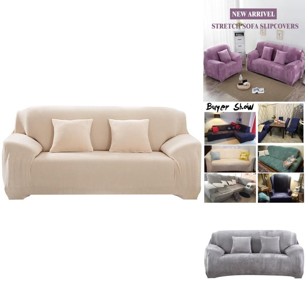 Elegant Elasticity Sofa Cover Soft Flannel Couch Cover For Stylish Home Dcor
