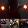 2/4Pcs 12V Universal Motorcycle LED Brake Turn Signal Tail Light Indicator Amber Red Running Lights for Rear Fender Mounting