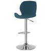 Bar Stool Set of 2 Blue Velvet
