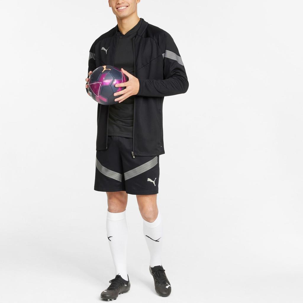 Puma Teamfinal Trainingsfußballjacke Colorblock-Logo-Design Langarm Herrenjacke Schwarz 657378-03