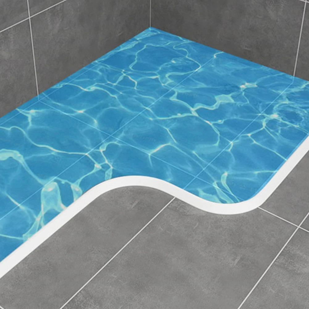50-600cm Bathroom Water Stopper Retention Water Barrier Strip Shower Dam Flood Barrier Dry And Wet Separation Blocker Seal Strip