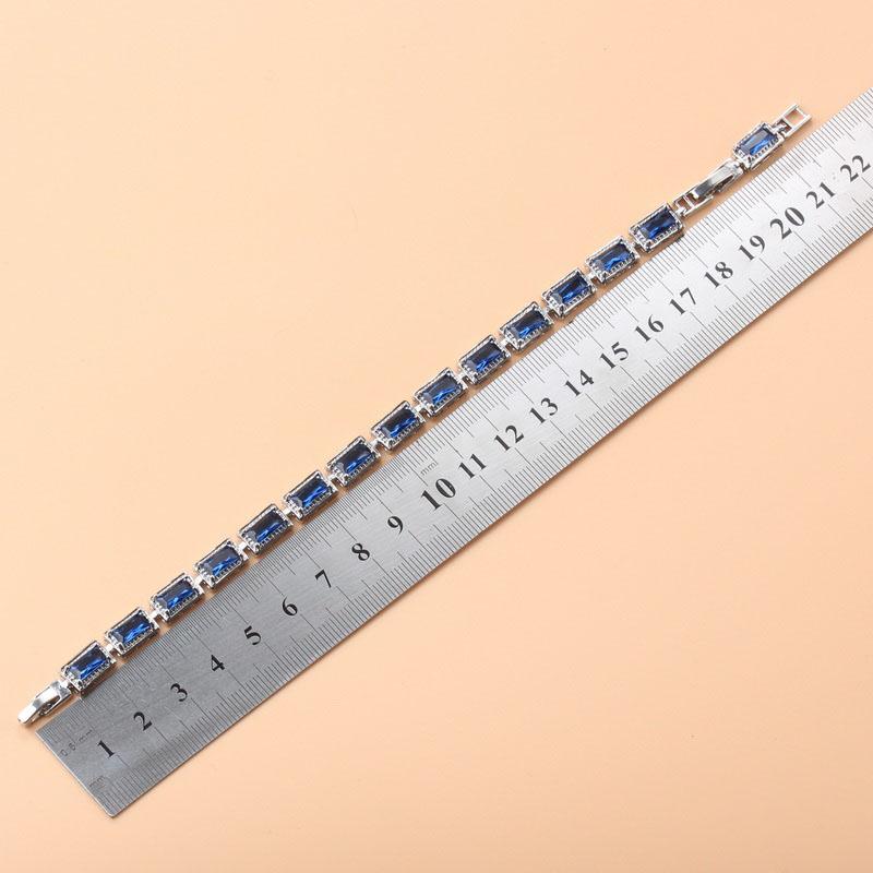 Accessori da Matrimonio a 13 Colori Bracciale Bangle da Donna Zirconia Cubica Blu Gioielli da Sposa Per Donne Spedizione Gratuita