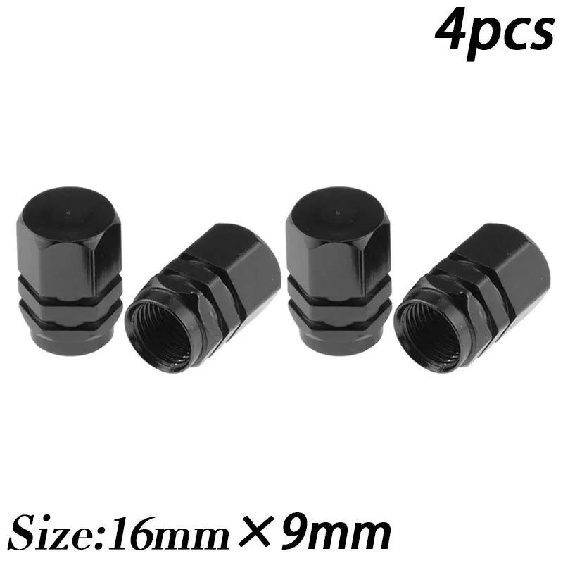 4Pcs/set Car Wheel Tire Valve Caps Aluminum Alloy Car Tire Valve Tyre Caps Stem Air Cap Airtight Cover Auto Motorcycle Supplies