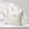 Travel Bag Embroidery Bear Pattern Diaper Bag Crossbody Bag Multiple Compartment Shoulder Bag Large Capacity Mom Bag
