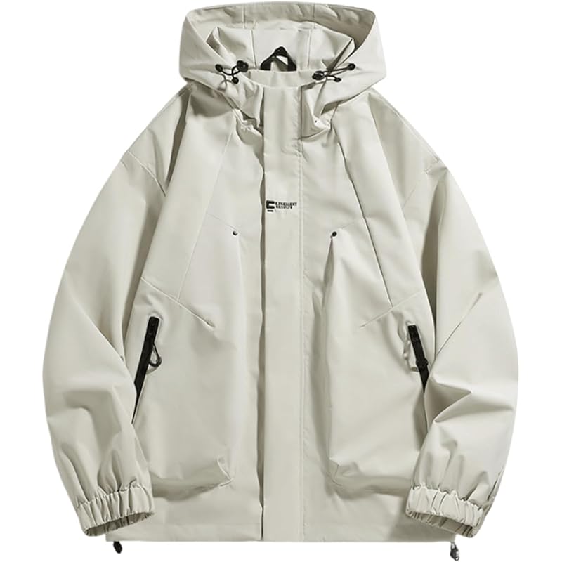 

[J.STORE] mountain parka outdoor Windproof Cold protection camp fishing full zip windbreaker long sleeve lightweight walking Shakashaka fastener big