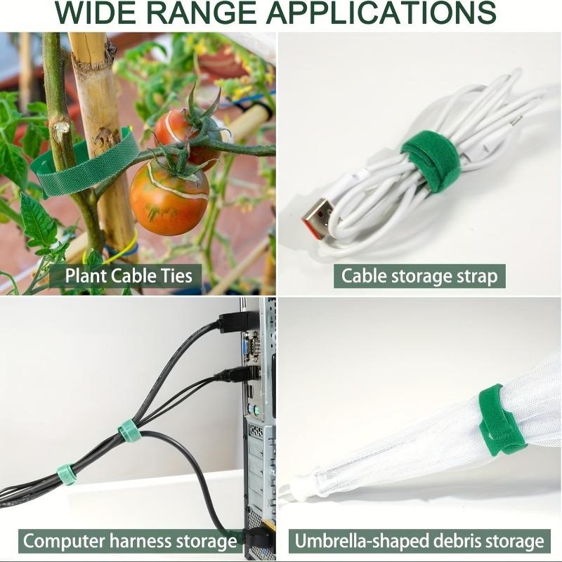 10/50/100/200pcs Reusable Adjustable Non-Slip Nylon Plant Ties with Hook and Loop Fasteners, Ideal for Gardening Applications