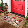 Merry Christmas Gnome Wreath Wooden Welcome Floor Mat Living Room Bedroom Home Decor Kitchen Entryway Balcony Door Dining Rug