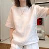 White Loose-Fitting Pure Cotton Short-Sleeve T-Shirt for Women, 2026 Year of the Horse Clothing, Zodiac Year Top, Base Shirt for Women