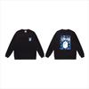 Unisex lässiger übergroßer Rundhals-Pullover mit Schriftzug-Print leichter Baumwoll-Hoodie