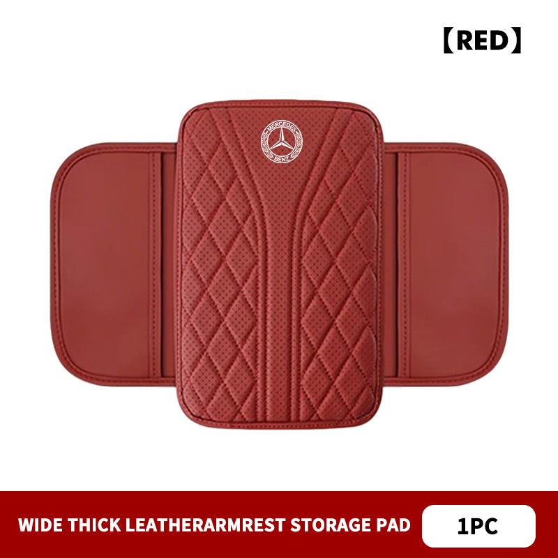 

Car Logo Leather Armrest Box Cushion Side Storage Pocket Decorative Accessories For Benz CLS SLK Sport ML C200 C260 C300 W205