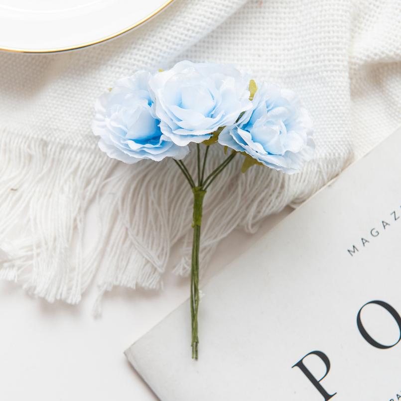 

1/3 шт. Искусственные Цветы Букеты Роз Свадебный Декоративный Венок Рождественские Поделки Ваза DIY Домашняя Комната Сад Конфетница Скрапбукинг 1pc небесно-голубой