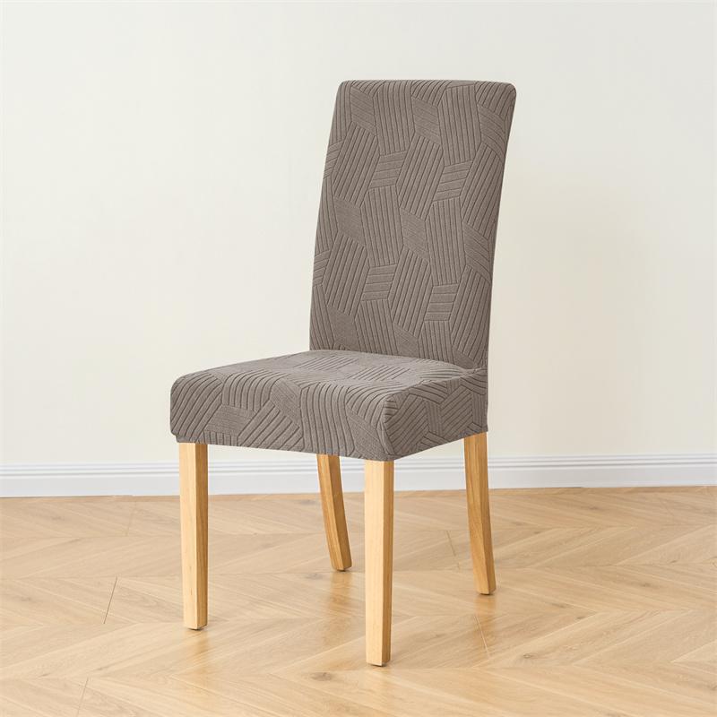 1PC Geometry Jacquard Dining Chair Covers Stretch Home Decor Chair Slipcover All Inclusive Seat Protector Case for Home Wedding