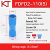KT Keshitong FDFD2-110-187-250 Fully Insulated Female Crimp Connector Terminals (1000 Pcs)