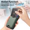 For iPhone 17 Pro Case Card Holder Kickstand Carbon Fiber Texture Back Cover