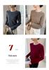 Women's Thickened Cashmere Wool Sweater - Round Neck, Flat Saddle Shoulder Knit Base Layer for Autumn & Winter