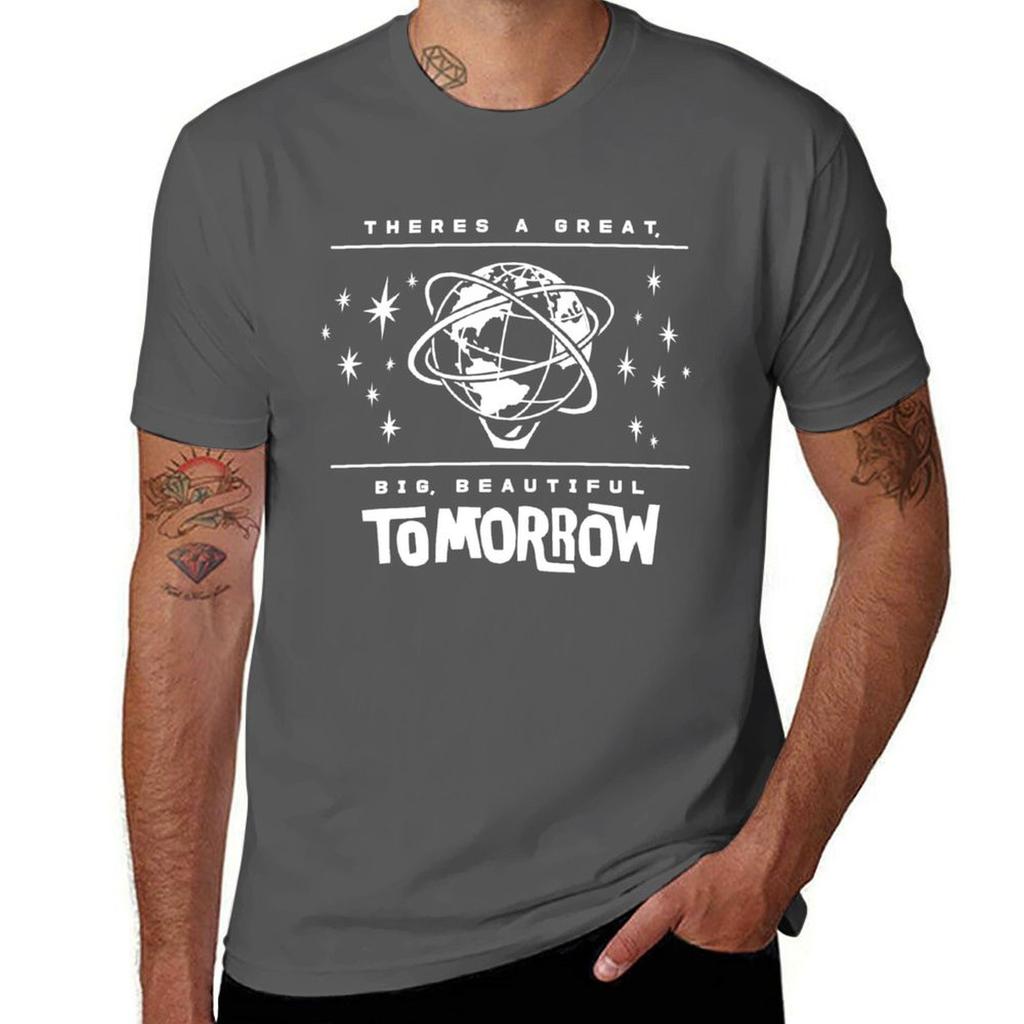 Great, Big, Beautiful Tomorrow (white And Navy) T-shirt Essential T Shirt T Shirts Cotton 100% T Shirt Custom Print T-shirt