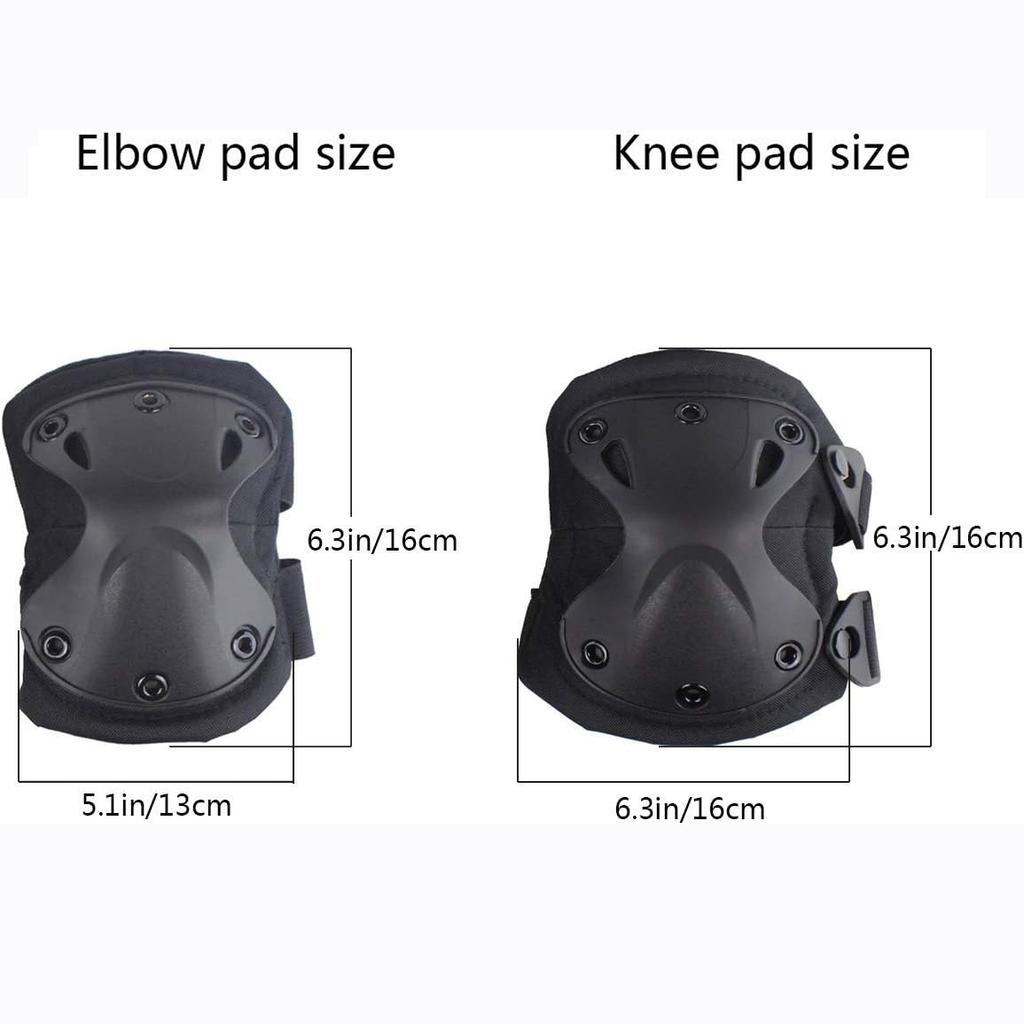 Knee Elbow Protective Pads Set For Outdoor Sports Paintball Cycling Skateboarding Safety Gear Guard Pads