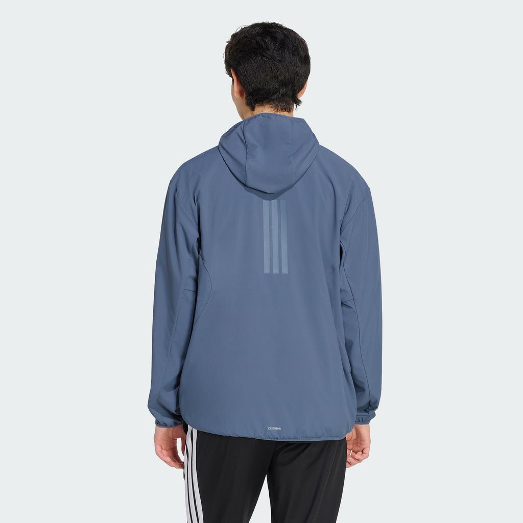 adidas Jackets Men's Soft Ink Blue Hooded Non Detachable Moderate Othe