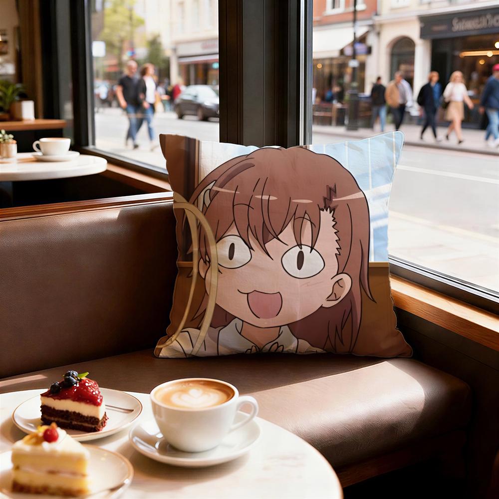 A Certain Scientific Railgun Cushion Cover Decorative Cushions Covers Cover Sofa 50X50 Pillow 4 Piece 45X45 40X40 Pillowcase