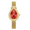 Elegant Diamond Crystal Quartz Watch for Women Fashion Golden Mesh Band Ladies Wristwatch Unique Design