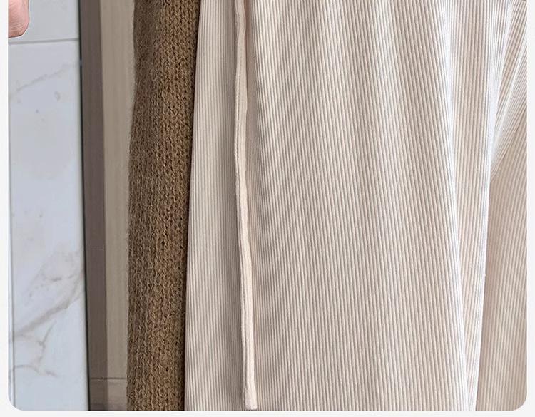 2025 New Style Maternity Drawstring Wide-Leg Pants for Spring & Autumn - Petite Casual Wear
