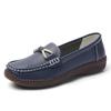 Women Simple Gold Loafers Leather Driving Moccasins Comfort Flats Black Casual Slip On Plus Size Black Shoes