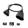 EU4.0mm Power Adapters Cable, Straight Head to Straight Head European Round 2pin Male to Female Plug Conversion Line