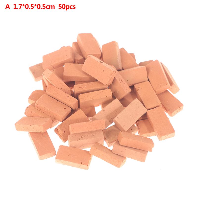

50 шт. Миниатюрный кирпич Детский пейзаж Строительная игрушка Моделирование Имитация кирпича A 50pcs