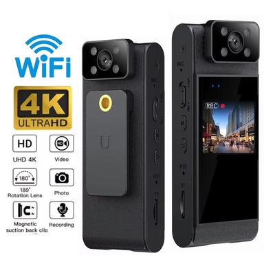 Mini cameră 4K HD WiFi, video recorder digital mic portabil BodyCam cu vedere nocturnă în infraroșu DVR Cameră video portabilă privată în miniatură