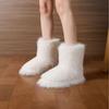 Long-haired boot cover autumn and winter plush warm cotton shoes women's hot-selling fashion cotton slippers new