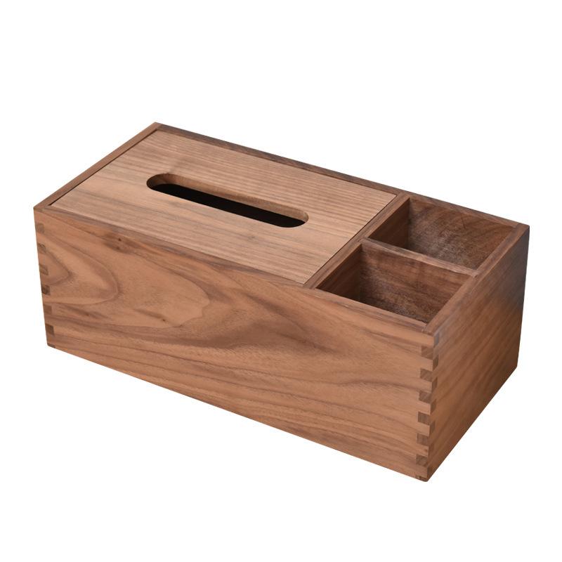 Elegante Taschentuchbox aus schwarzem Walnussholz für Wohnzimmer, Esstisch oder Schlafzimmer