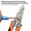 14 In 1 Foldable Multifunctional Wire Stripper Separator For Winding Cutting Pulling Crimping Wire Stripping Electrician Tool