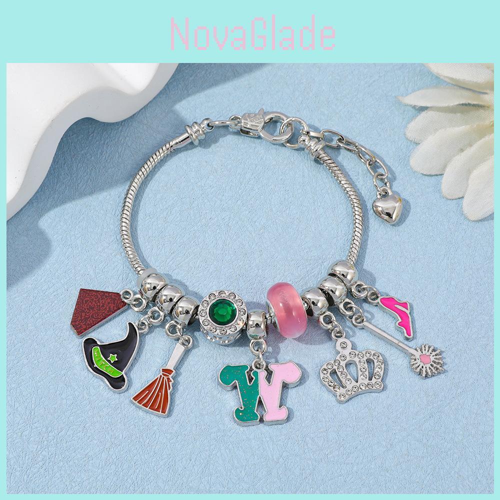 Diy Evil Witch Charm Bracelet With Zinc Alloy Pendant For Unisex Fashion Jewelry