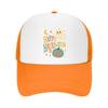 Playful Halloween Ghost Pumpkin Typo Mesh Baseball Cap Casual Hat Outdoor  For Womens Unisex FeUnisex