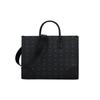 New MCM München Coated Canvas With Nappa Leather Trim Tote Bag, Shopping Bag, Shoulder Bag, Handbag Large Women's Black MWTCSBO02BK001
