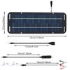 Trickle Charger Battery Charger Kit With Double-Headed Clip 6W 12V Flexible Solar Panel for Car RV Boat Solar Power