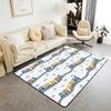 Erosebridal Cartoon Axolotl Area Rug 5x7 for Kids Boys Girls Bedside, Kawaii Axolotl Indoor Floor Mat Non Slip, Cute Reptiles Fish Sea Weed