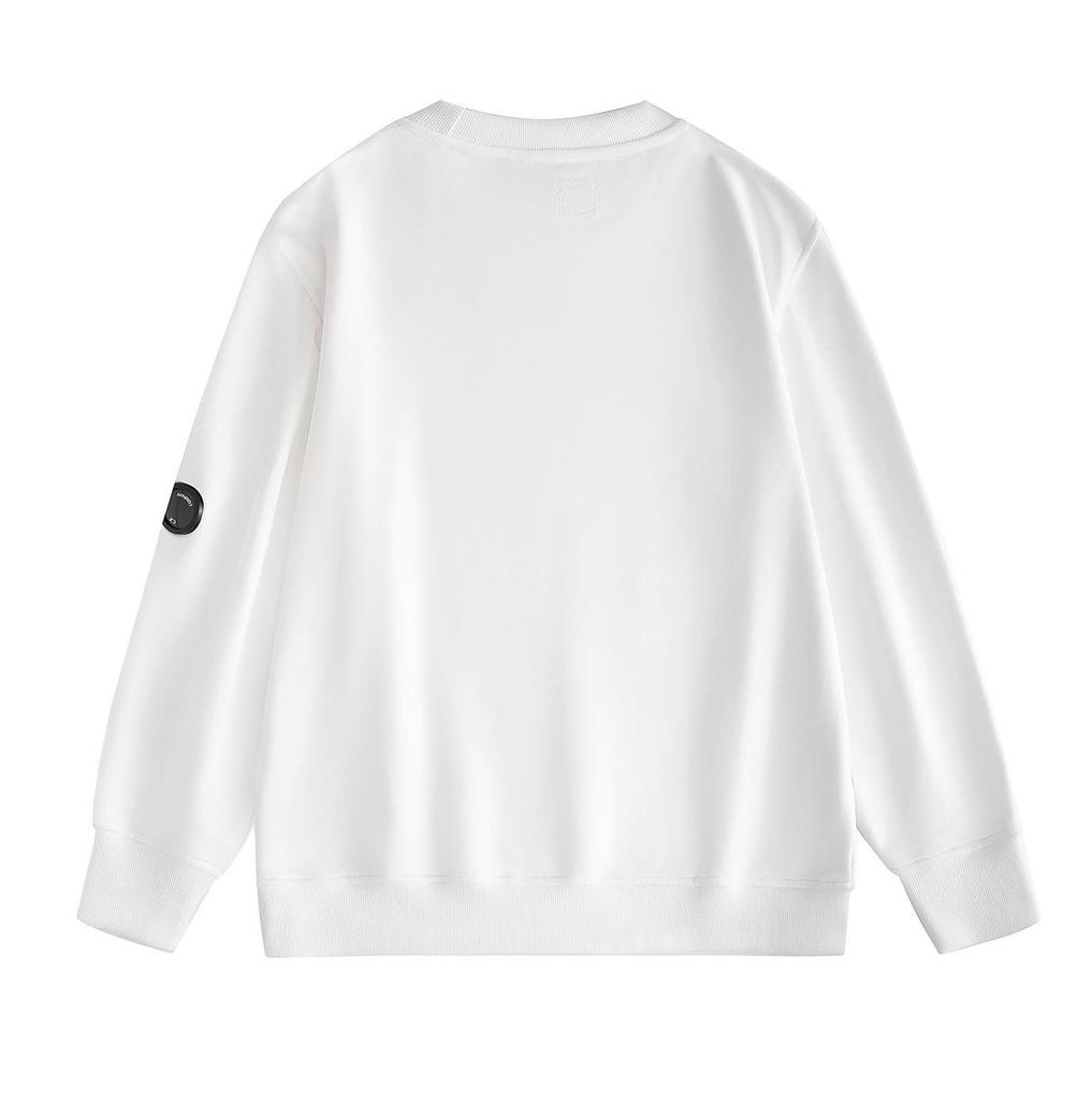 CP Modna Unisex Bluza z Kapturem Okrągłym Dekoltem i Wzorem z Soczewką - Jesień/Zima Jednolity Kolor, Zamek Błyskawiczny i Kieszeń.